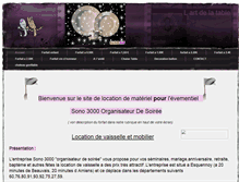Tablet Screenshot of locationvaisselle.sono3000organisateurdesoiree.fr